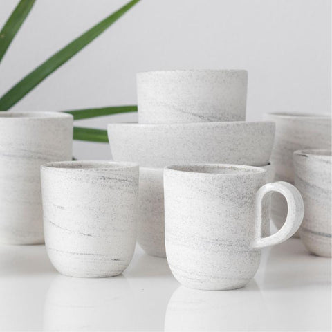 Modern ceramic pottery made in Montreal Canada.