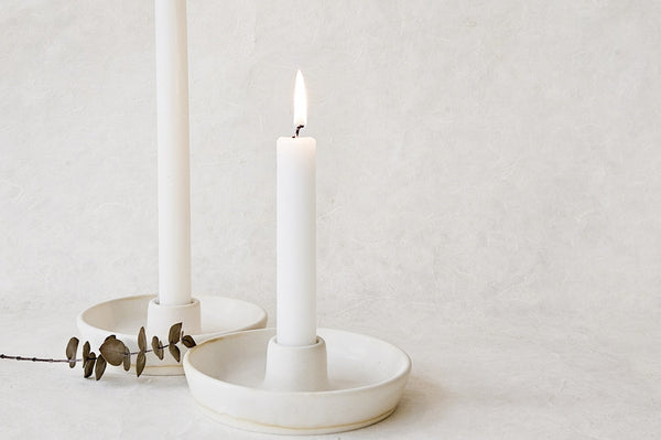 Ceramic candle holder - Faceted collection - Parceline