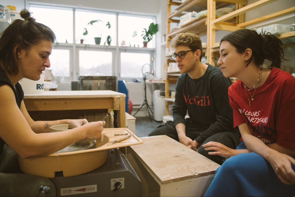 Private group pottery class in Montreal - Parceline