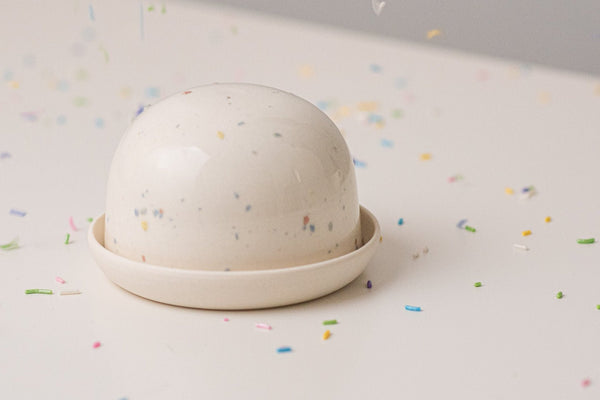 Pottery butter dish - Confetti collection - Parceline