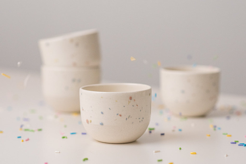 Pottery espresso cup - 6oz - Confetti collection - Parceline