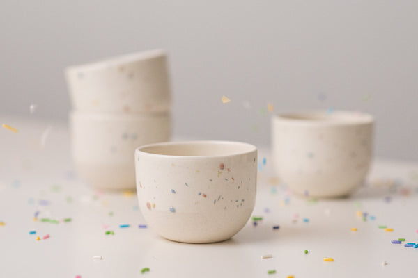 Pottery espresso cup - 6oz - Confetti collection - Parceline