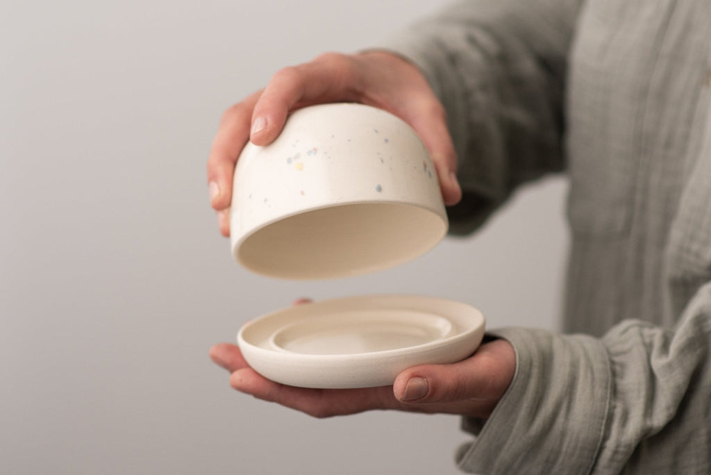Pottery butter dish - Confetti collection - Parceline