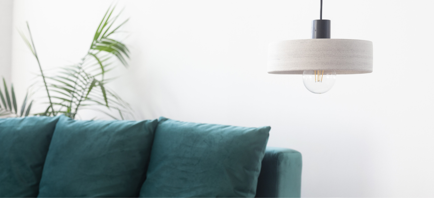 Suspended ceramic lamps and ceiling lamps handmade in Montreal, Canada.
