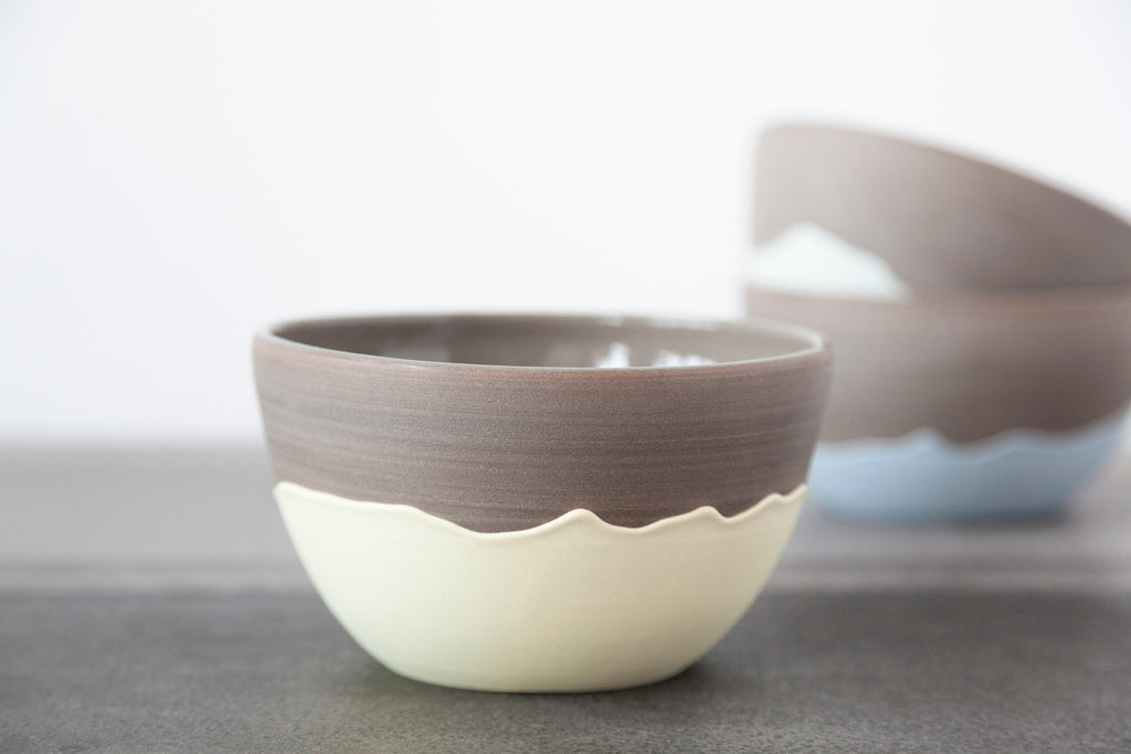 Handmade pottery bowl - yellow - Dripping collection - Parceline