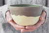 Handmade pottery bowl - yellow - Dripping collection - Parceline