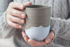 Stoneware coffee mug 14oz - blue - Dripping collection - Parceline
